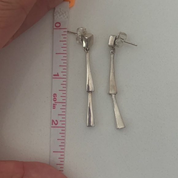 Double Drop Dangle Earrings - Picture 4 of 8